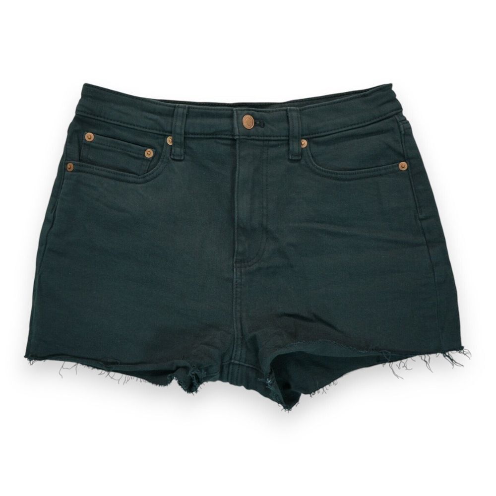 NWT Victoria‎ Secret-Pink Jean Shorts High-Waisted Cut Off Shorts Size 27 Black